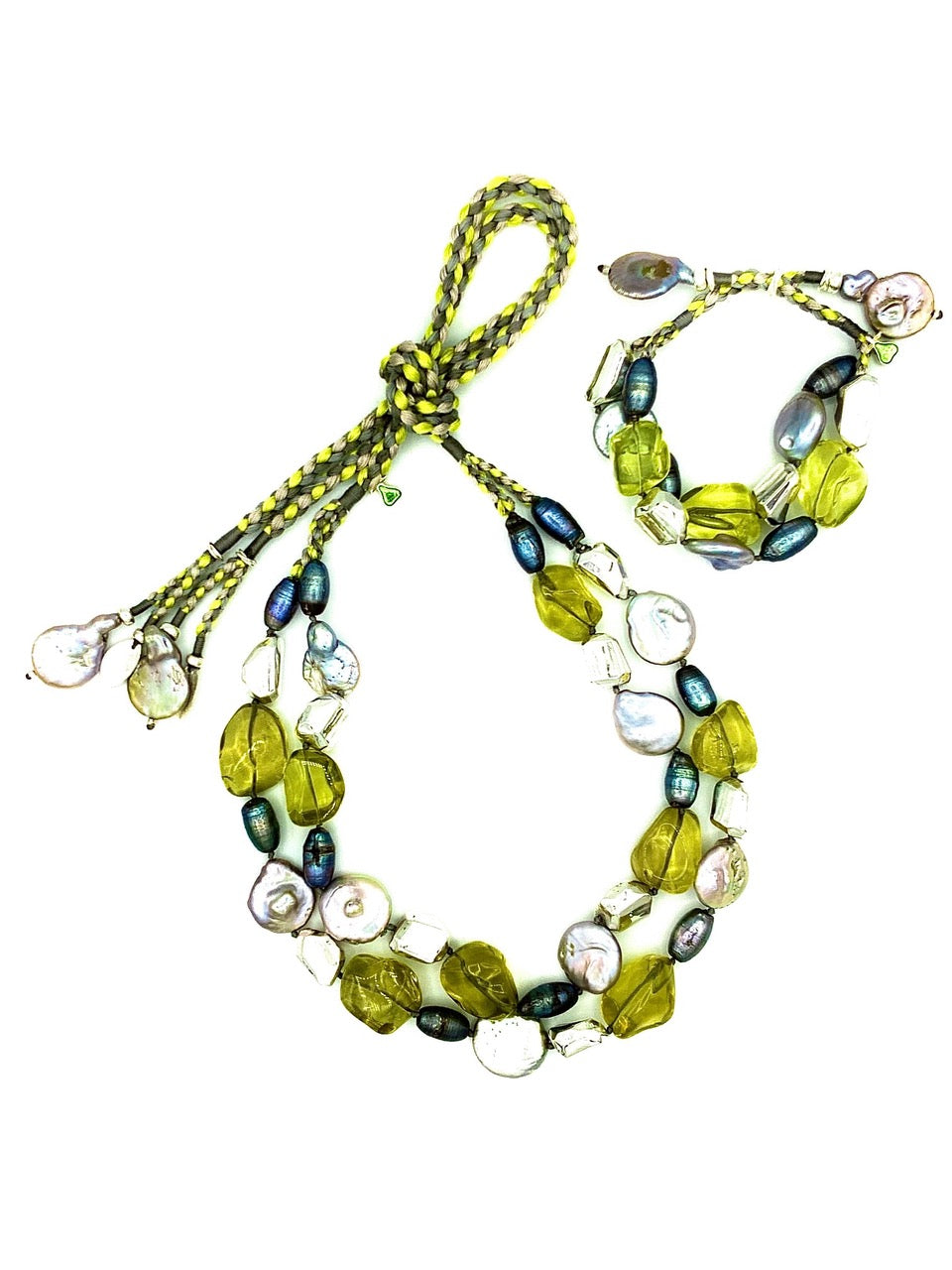 #41 Lemon necklace & bracelet set
