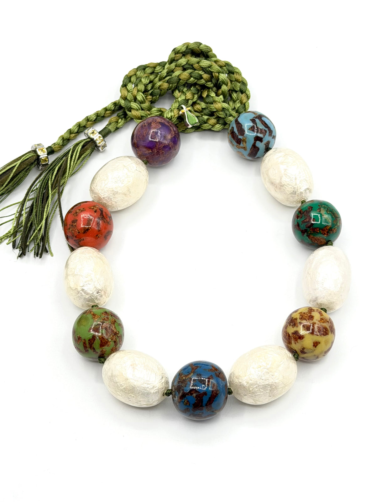# 60 Joy , Strung Together , A playful strand of bee-wax beads , made to brighten the everyday !