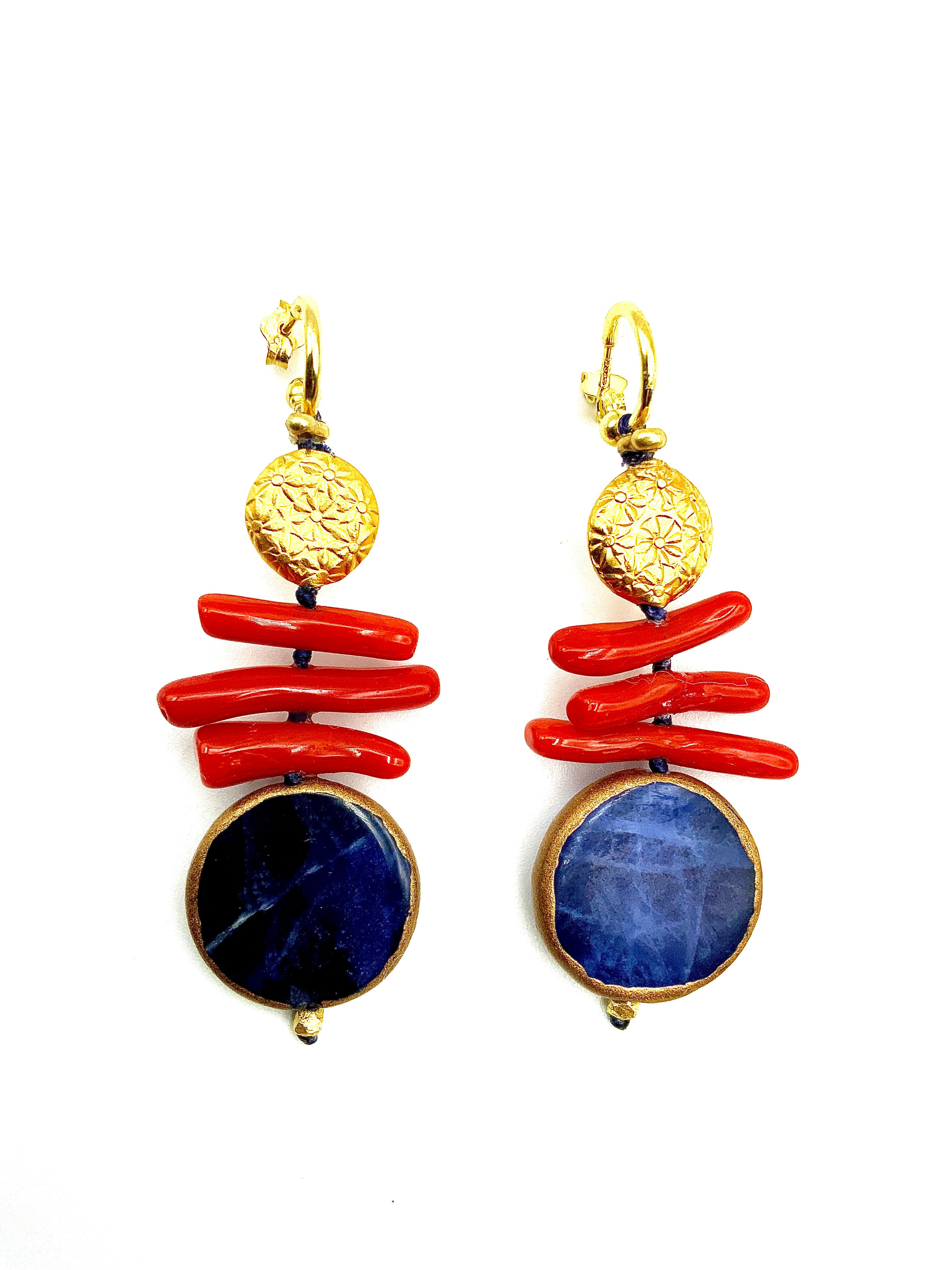 # 34 Turquoise coins & Coral Cupdoni