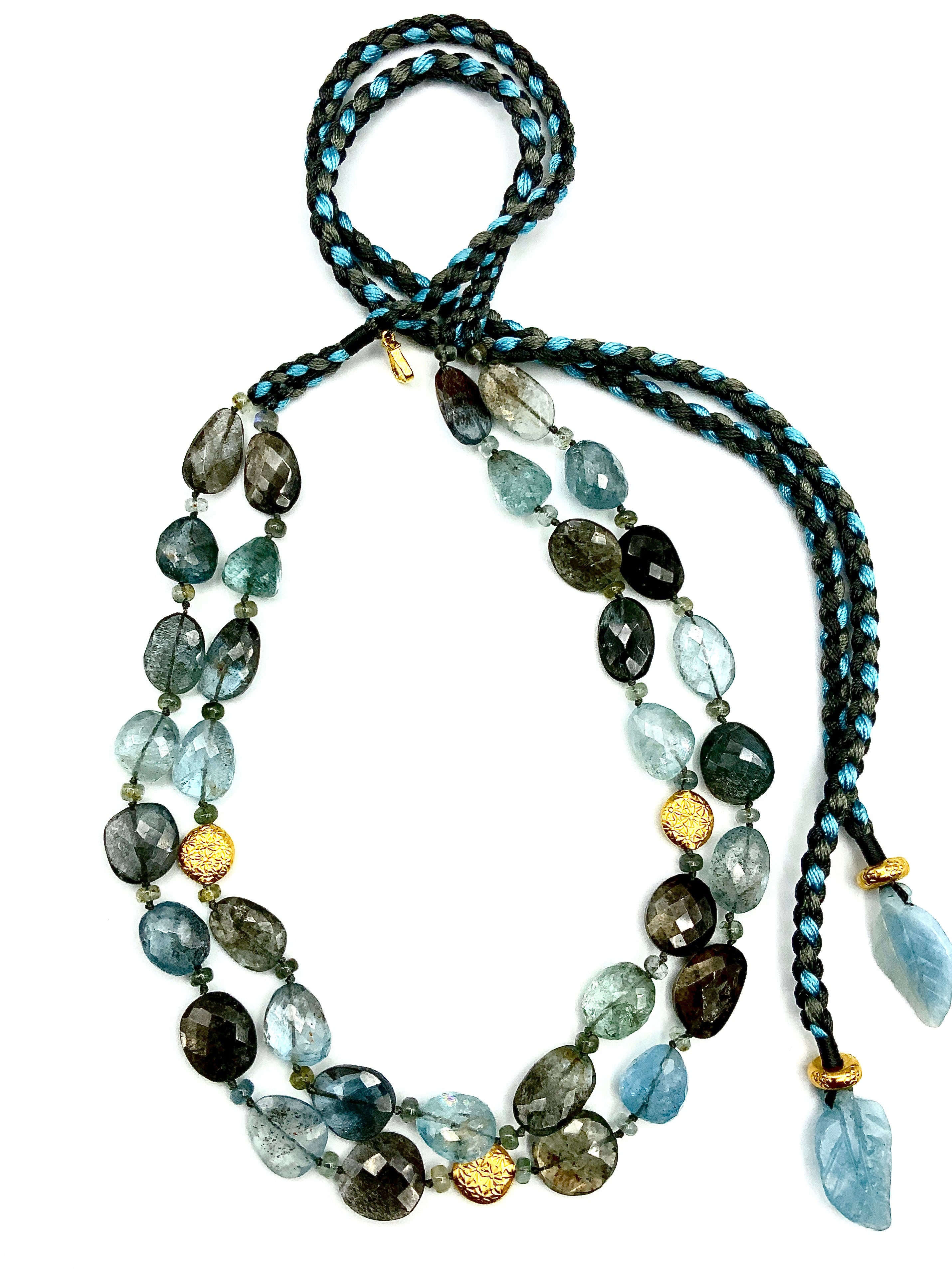 # 34 Faceted Moss Aquamarine For Everyday Ease ! Carved Aquamarine Leave Pendants