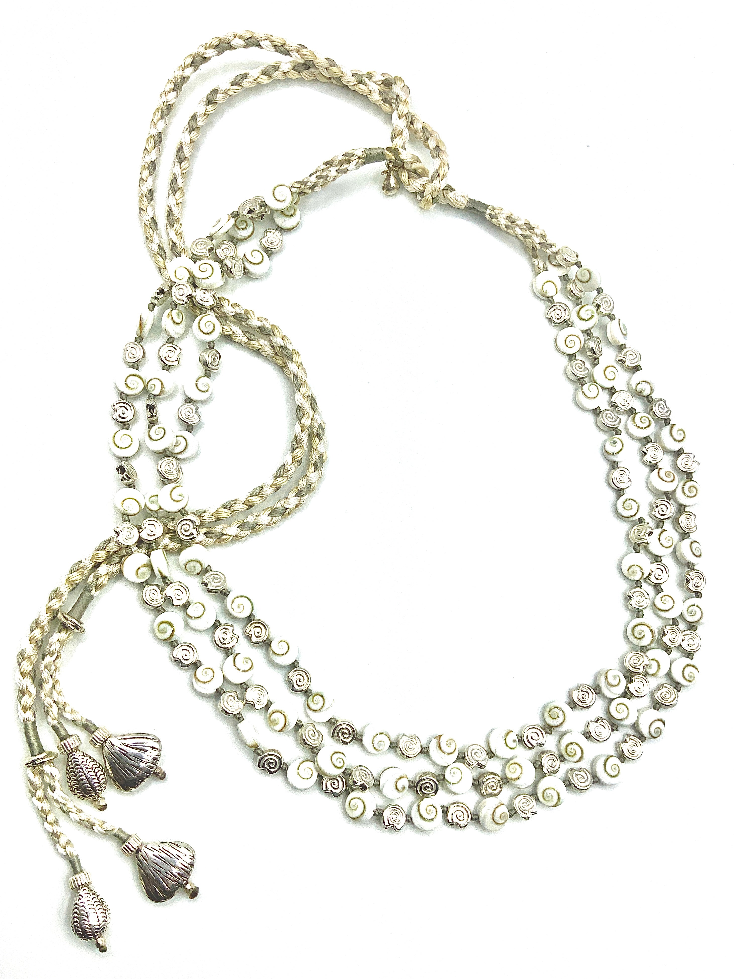 # 44 Soft Spirals of Beauty - Shell & Sterling Silver Spirals - Crafted as One of a Kind Treasure