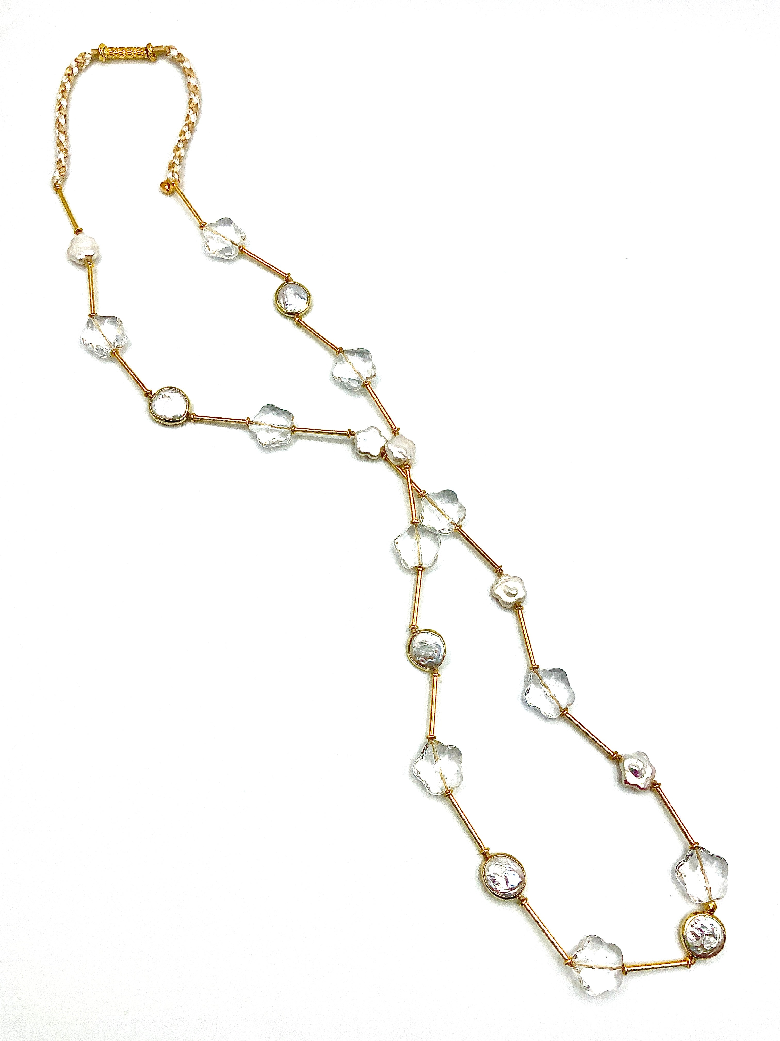 # 2 Celebrate the Magic ! Merry Christmas - Crystal Quartz Stars and Pearl Coins