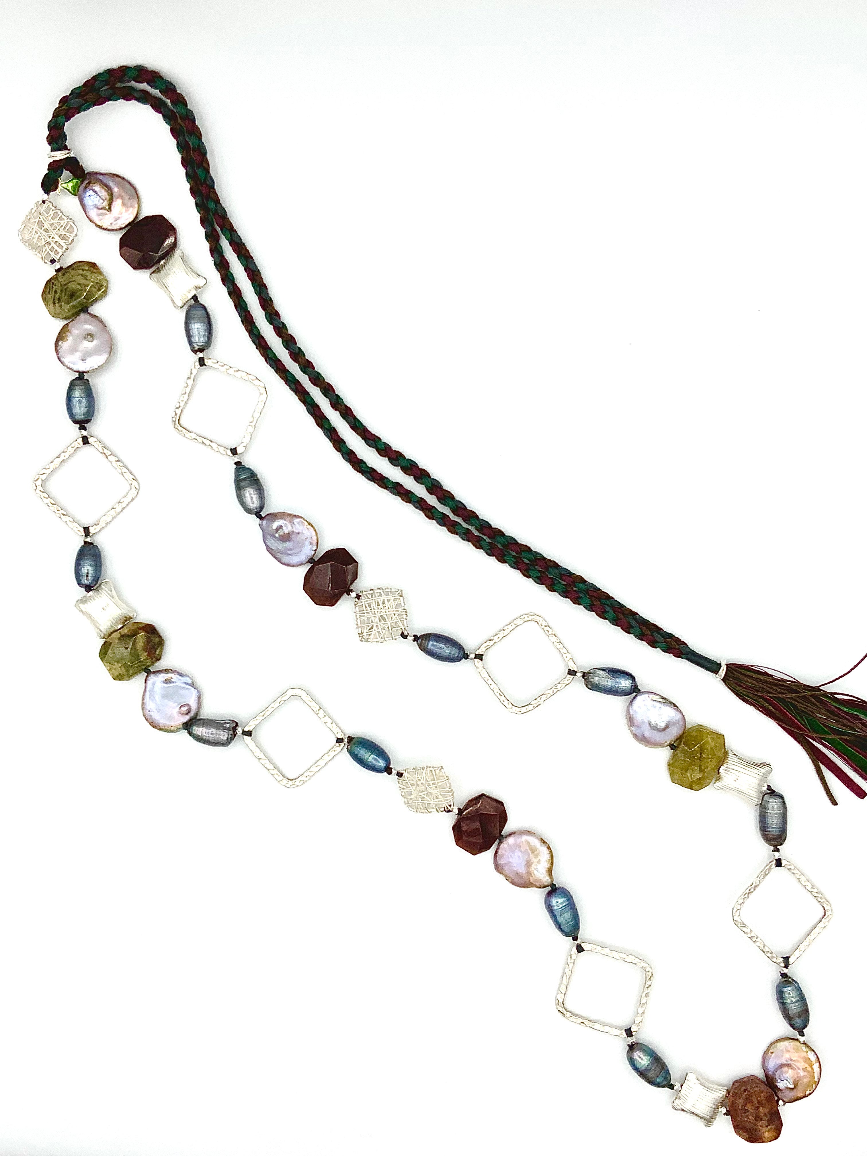 #13 Red and Green Garnets faceted ovals